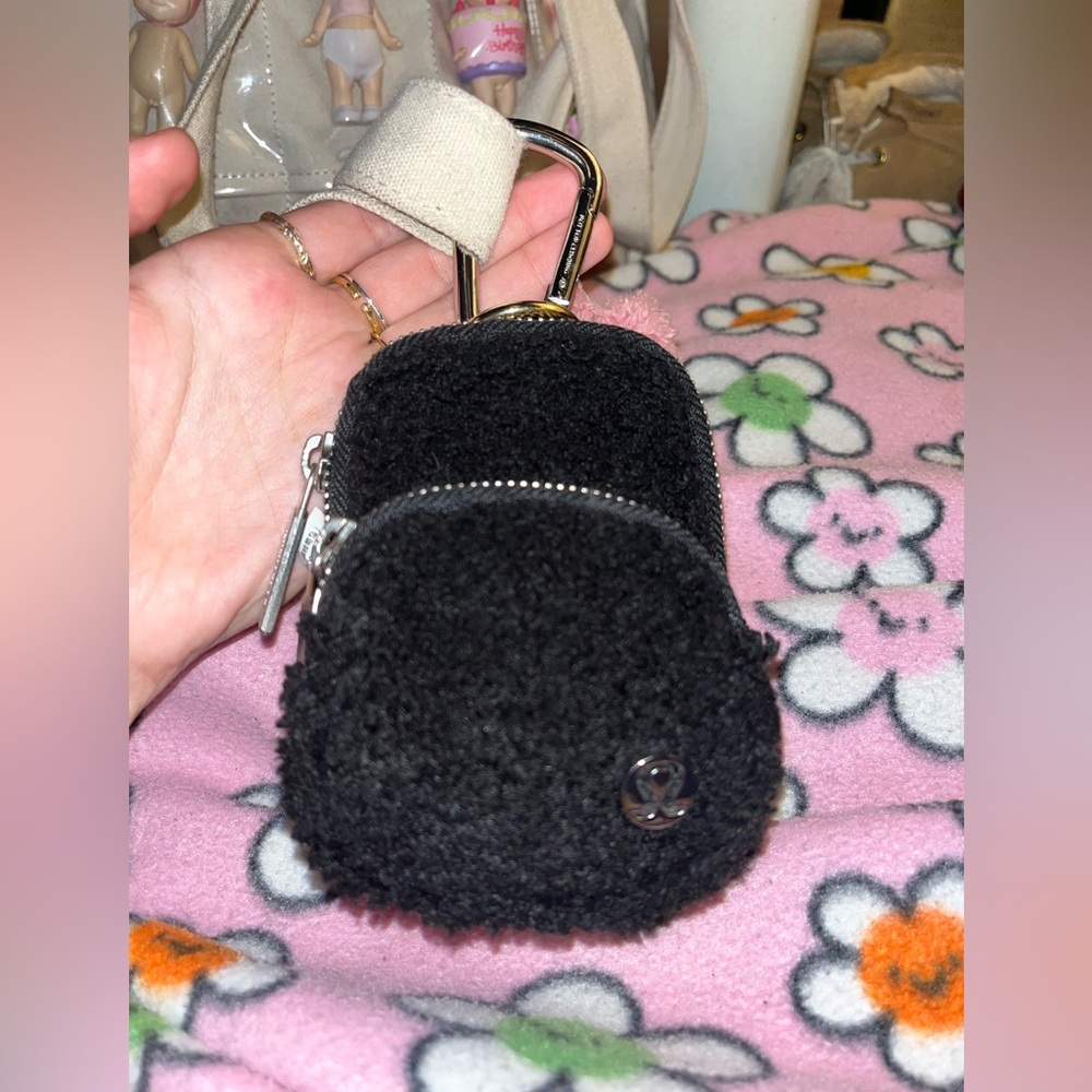 Lululemon mini Sherpa backpack charm black